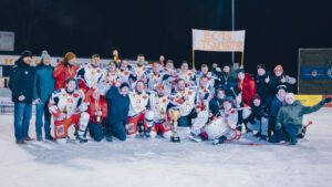 Eishockey KEHV Unterliga Ost, Meisterfeier 2025,, EC 13 St. Salvator - EHC Micheldorf am 24.01.2025 in St. Salvator (Eislaufplatz), Austria, (Photo by Ernst Krawagner sport-fan.at)