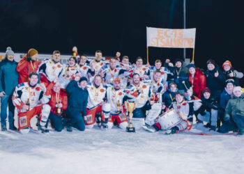 Eishockey KEHV Unterliga Ost, Meisterfeier 2025,, EC 13 St. Salvator - EHC Micheldorf am 24.01.2025 in St. Salvator (Eislaufplatz), Austria, (Photo by Ernst Krawagner sport-fan.at)
