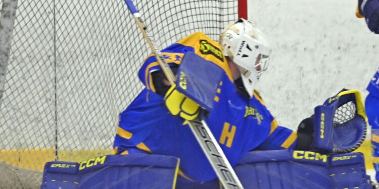 Eishockey, 2025/26 -01-03 Div 1 ; Althofen gelb/blau - Steindorf weiss/blau
im Bild: Althofen Horn Fabian - Steindorf Walder Patrick
PhotoCredit: Hermann Sobe