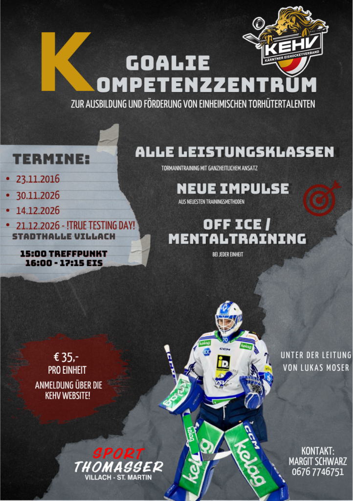 Training im KEHV Goalie Kompetenzzentrum